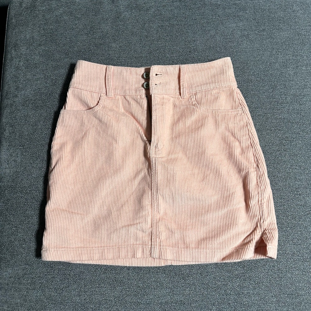 Hollister Light Pink Corduroy Skirt